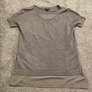 Apt 9 taupe glitter Short Sleeve Knit Top